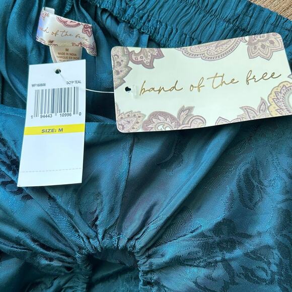 Band Of the Free Celene Layered Floral Midi Skirt in Deep Teal - Picture 7 of 8